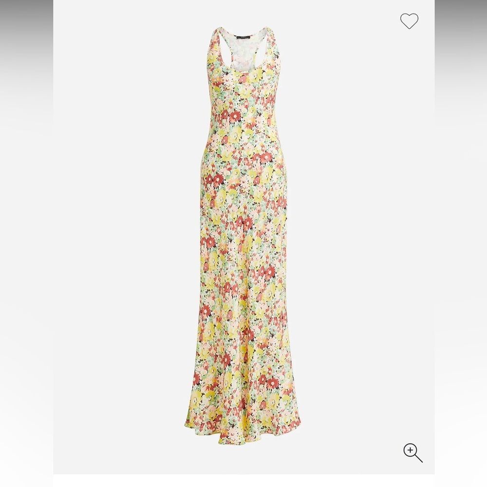 J.Crew Alicia cupro-blend racerback slip dress in painterly floral Size 6